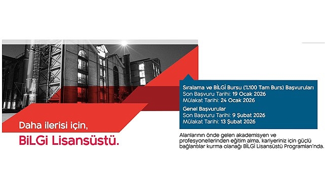 BİLGİ Lisansüstü Bahar Dönemi başvuruları devam ediyor