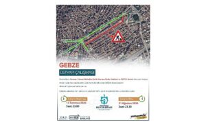 Gebze’de üstyapı çalışması uyarısı