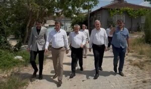 İnegöl Belediyesi Kırsalda Üst Yapı Hamlesini Sürdürüyor
